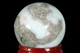 Polished Larimar Sphere - Dominican Republic #168118-1